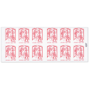 CARNET FRANCE 1214-C6 DE 12 TIMBRES POUR AFFRANCHIR MARIANNE ROUGE DE CIAPPA