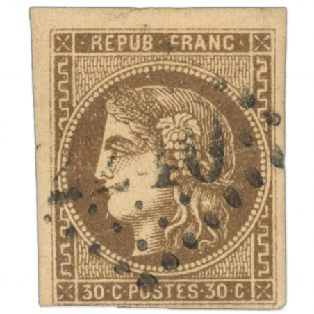 FRANCE N° 47 TIMBRE CLASSIQUE OBLITÉRÉ ÉMISSION DE BORDEAUX ANNÉE 1870