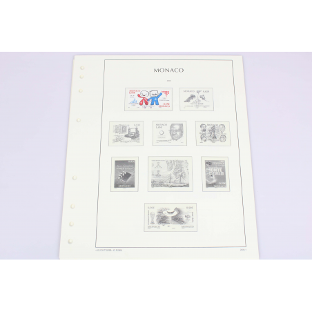 COLLECTION DE TIMBRES NEUFS** DE MONACO DE 1999 A 2005 SUR FEUILLES MOC