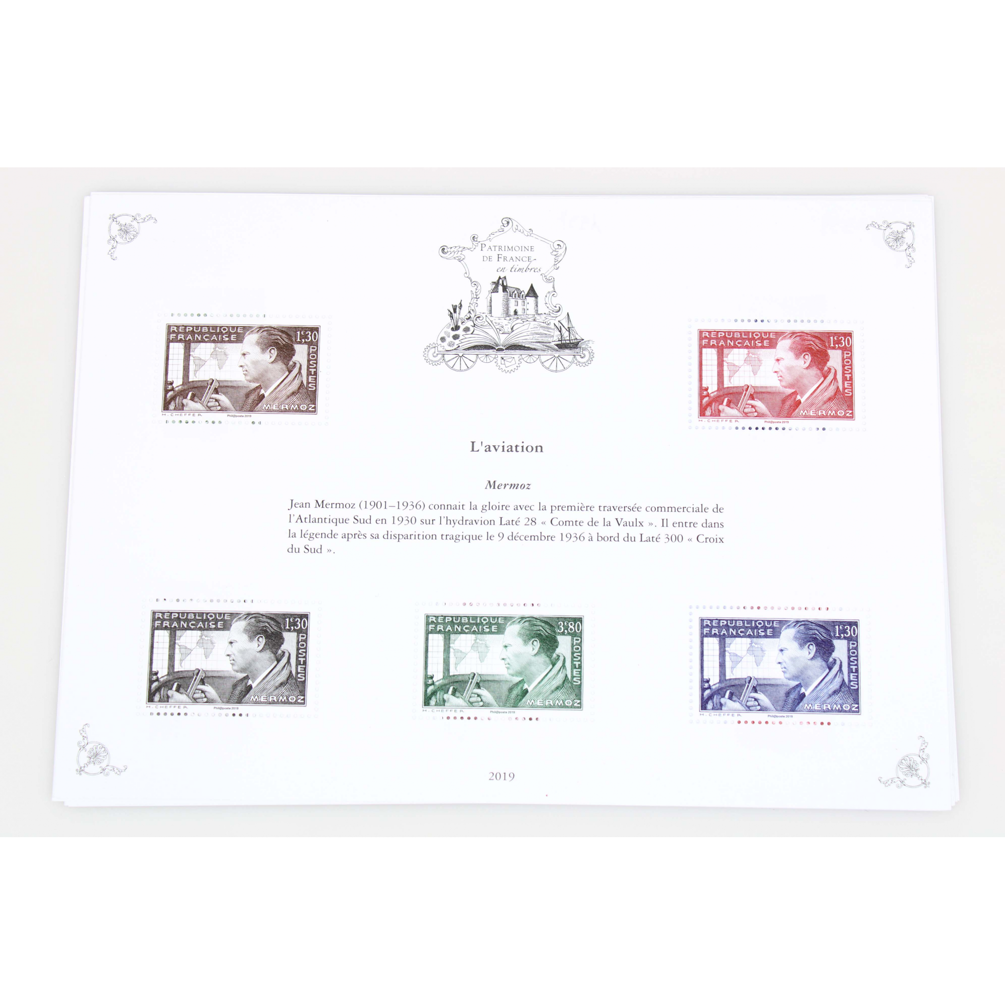 SÉRIE COMPLÈTE 11 FEUILLETS PATRIMOINE DE FRANCE ANNÉE 2019 NEUFS**, BS1 A BS10A