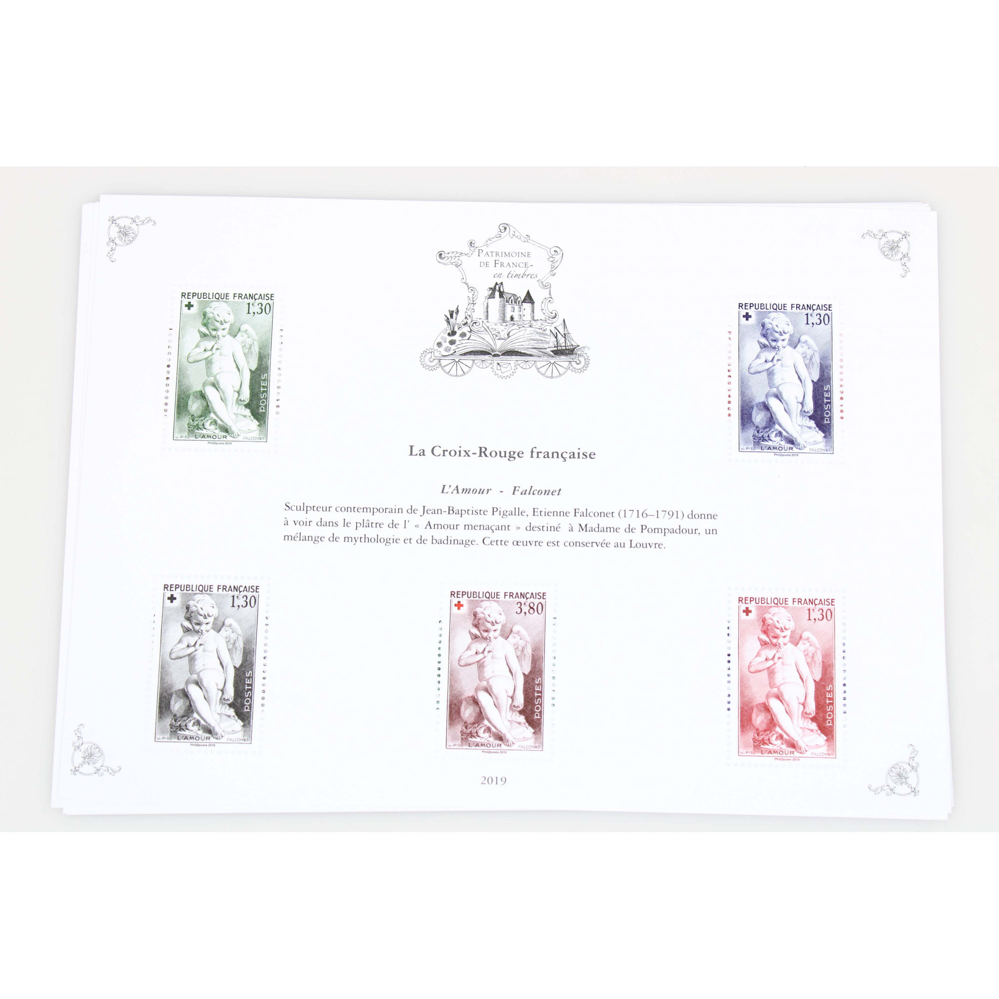 SÉRIE COMPLÈTE 11 FEUILLETS PATRIMOINE DE FRANCE ANNÉE 2019 NEUFS**, BS1 A BS10A