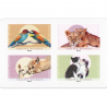 CARNET FRANCE BC2242 TENDRES ANIMAUX, TIMBRES POUR AFFRANCHIR 12 LETTRES 20G
