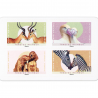 CARNET FRANCE BC2242 TENDRES ANIMAUX, TIMBRES POUR AFFRANCHIR 12 LETTRES 20G