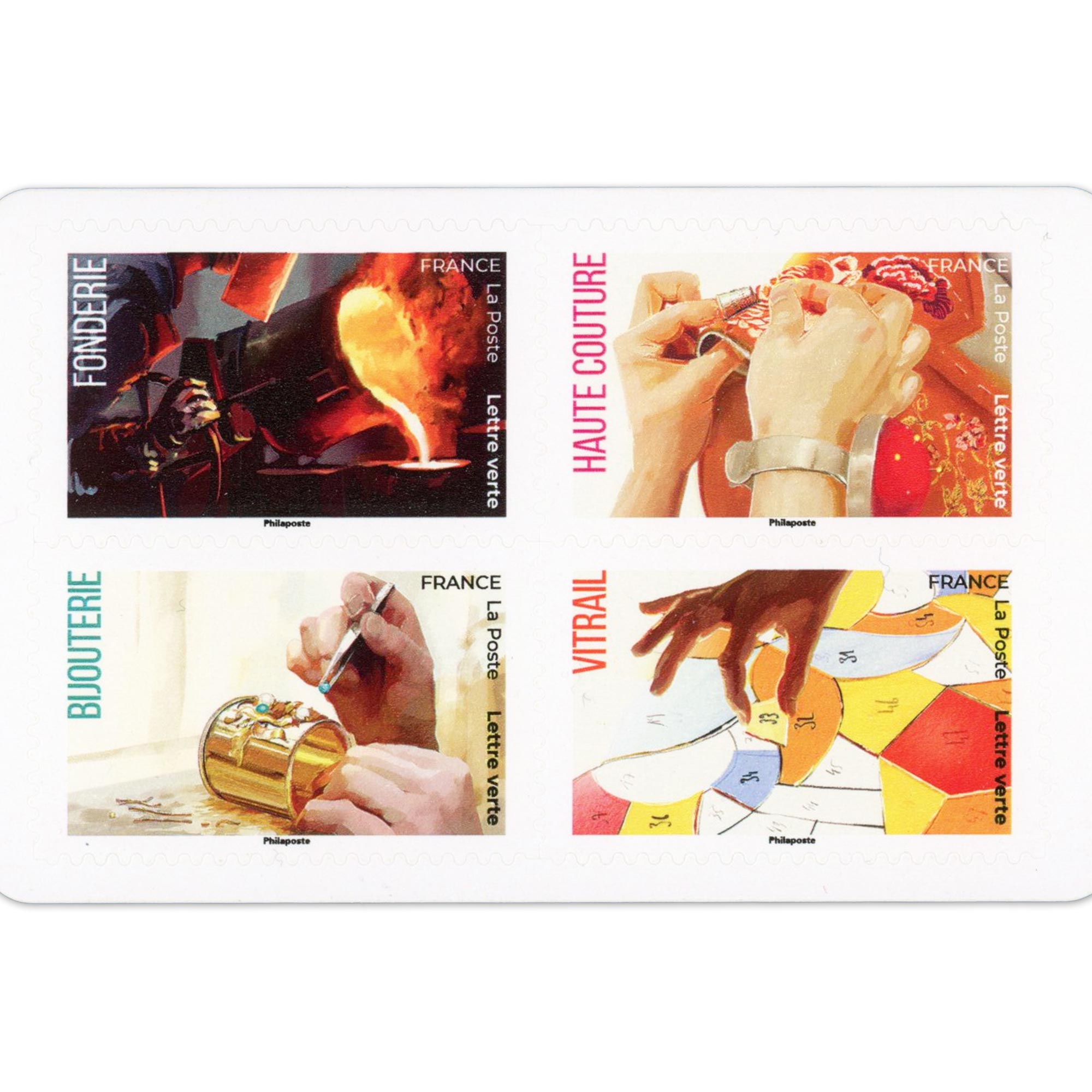 CARNET FRANCE BC2254 MÉTIERS D'EXCELLENCE TIMBRES POUR AFFRANCHIR 12 LETTRES 20G