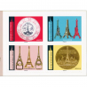 CARNET FRANCE BC2300 ICONIQUE TOUR EIFFEL, 8 TIMBRES 20G MONDE POUR AFFRANCHIR
