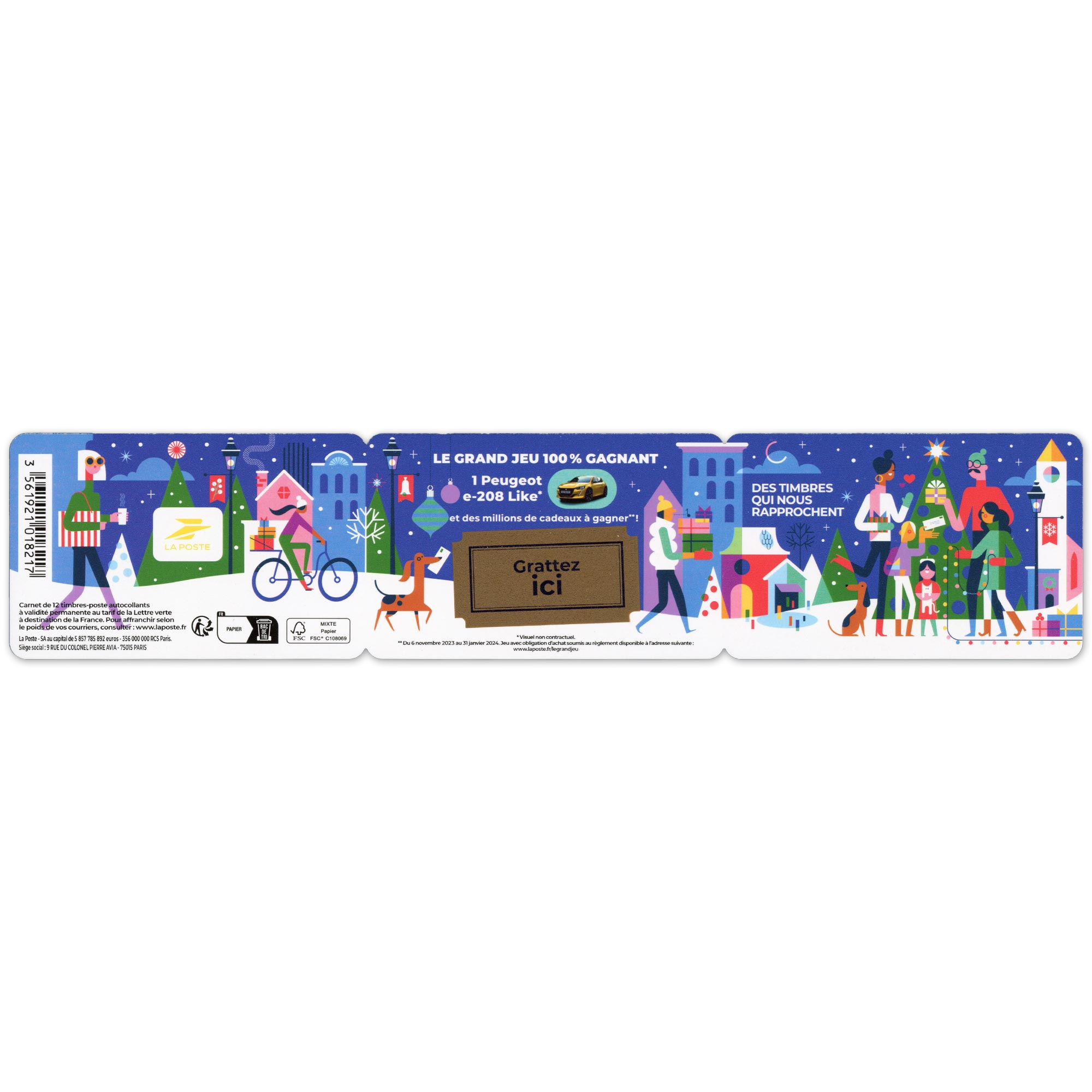 CARNET FRANCE BC2344 "TIMBRES QUI RAPPROCHENT" POUR AFFRANCHIR 12 LETTRES 20G