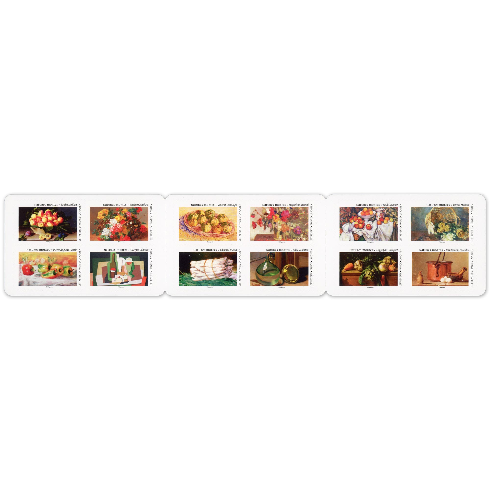 CARNET FRANCE BC2332 NATURES MORTES, TIMBRES POUR AFFRANCHIR 12 LETTRES 20G