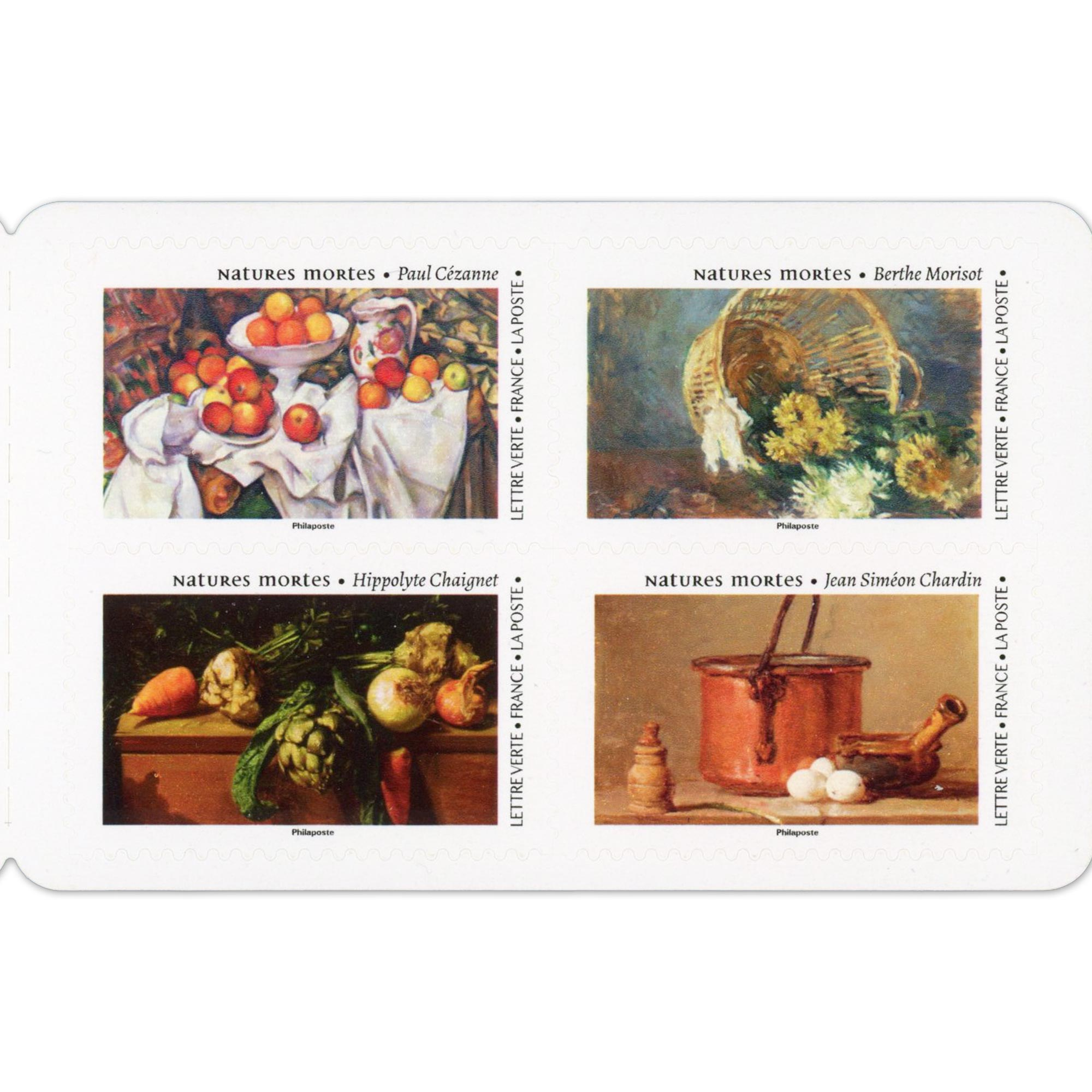 CARNET FRANCE NATURES MORTES, TIMBRES POUR AFFRANCHIR 12 LETTRES 20G