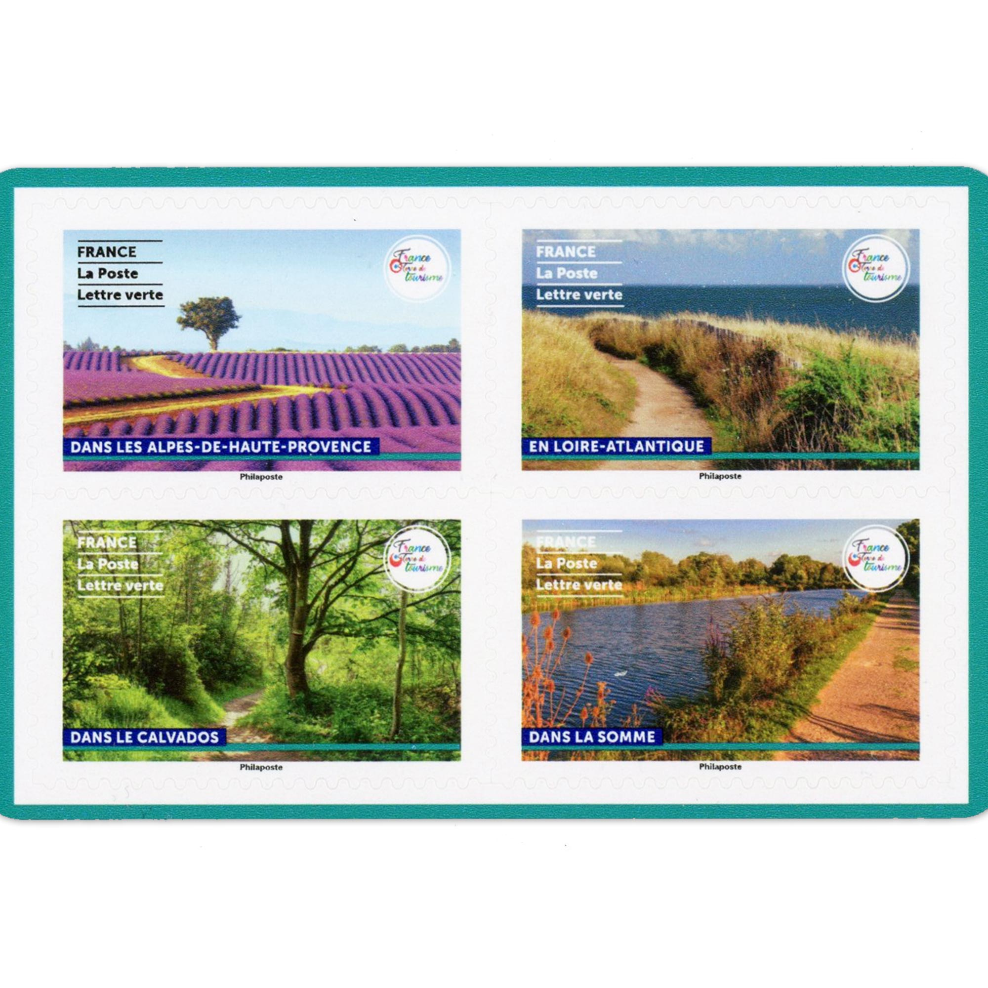 CARNET FRANCE RANDONNÉES PÉDESTRES, TIMBRES POUR AFFRANCHIR 12 LETTRES 20G