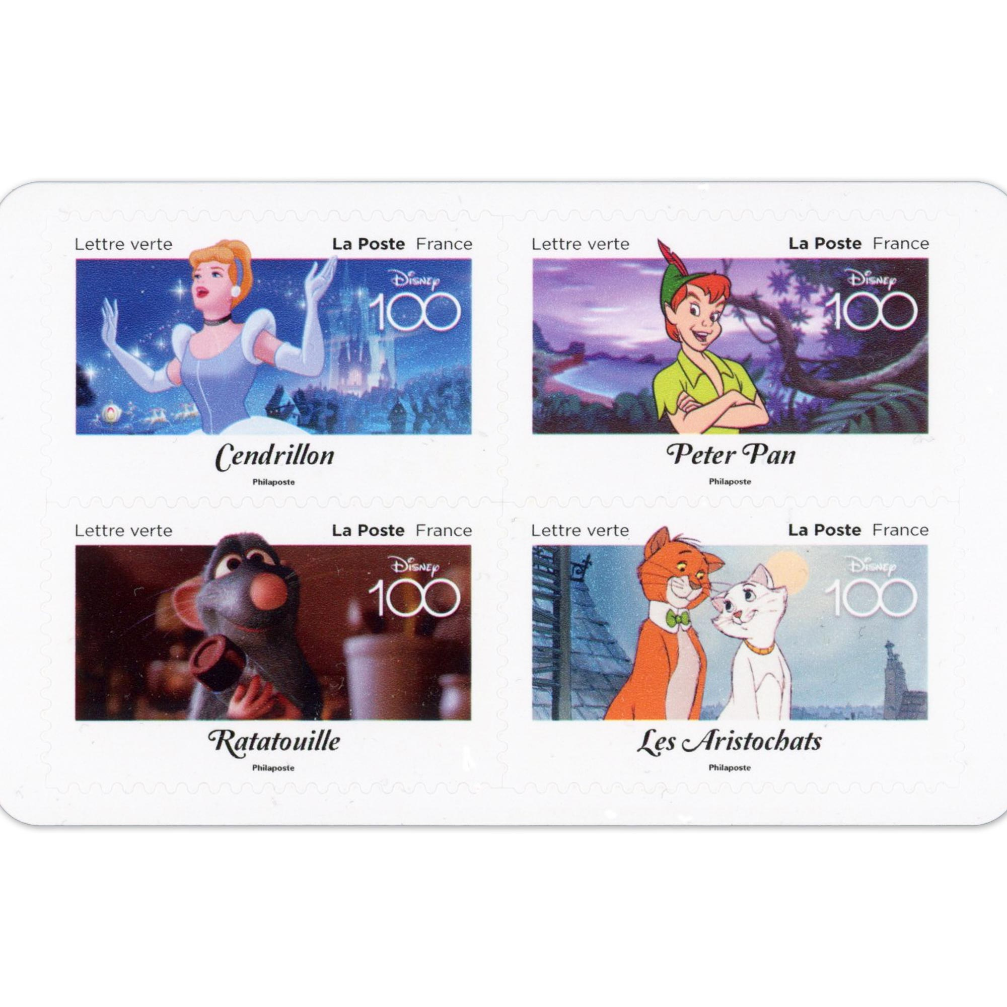 CARNET FRANCE BC2320, 100 ANS DISNEY, TIMBRES POUR AFFRANCHIR 12 LETTRES 20G