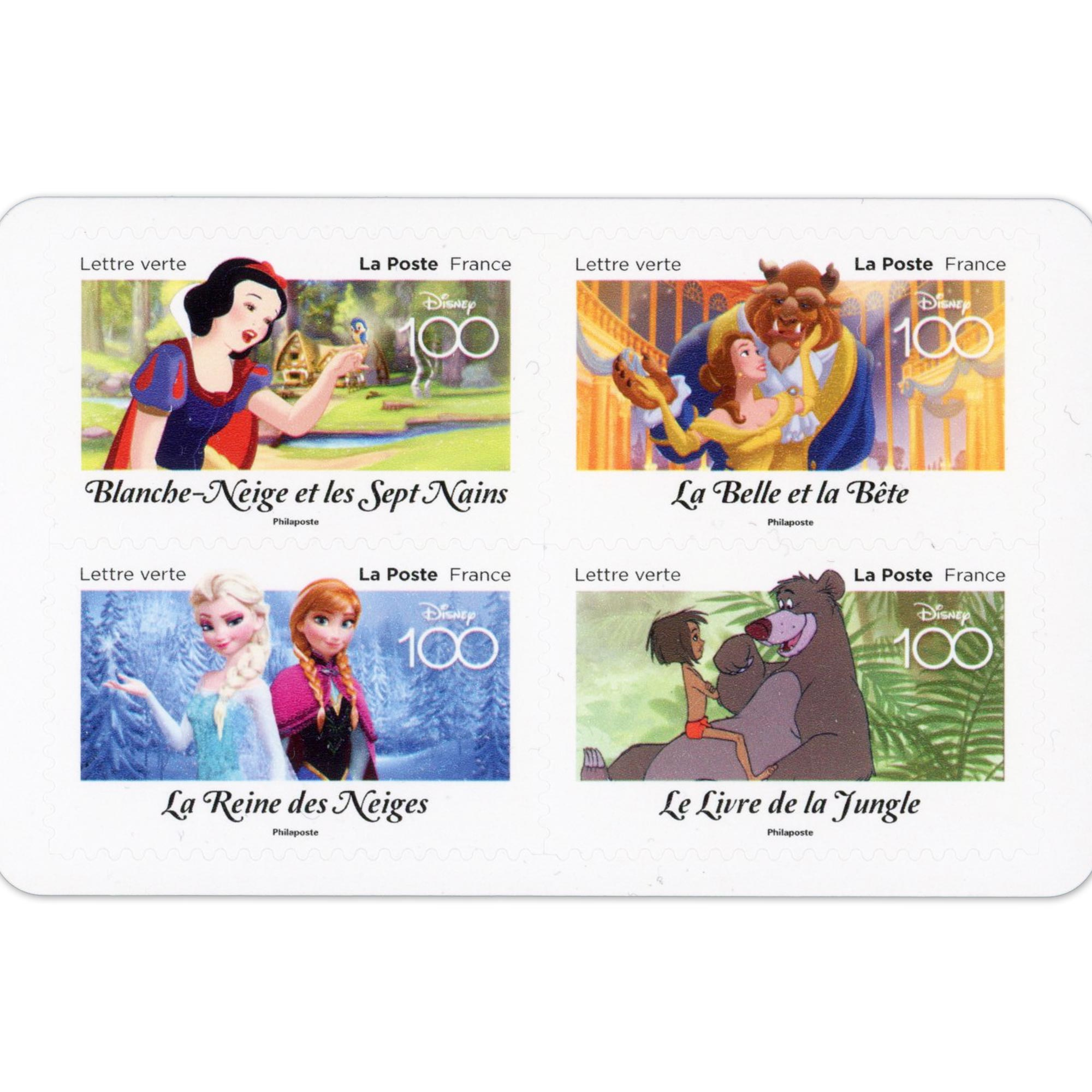 CARNET FRANCE BC2320, 100 ANS DISNEY, TIMBRES POUR AFFRANCHIR 12 LETTRES 20G