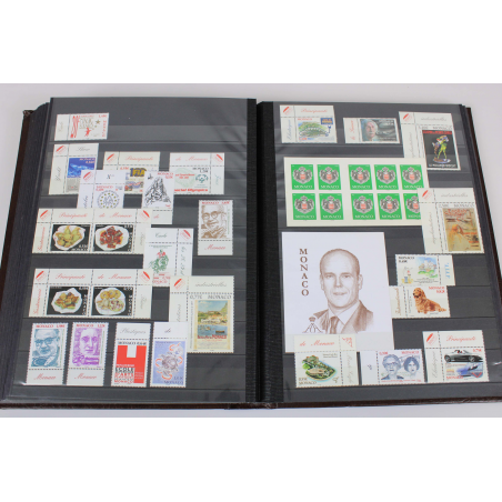 COLLECTION / STOCK DE MONACO DE 1999 A 2010 NEUFS** BORD DE FEUILLE FACIALE 700€