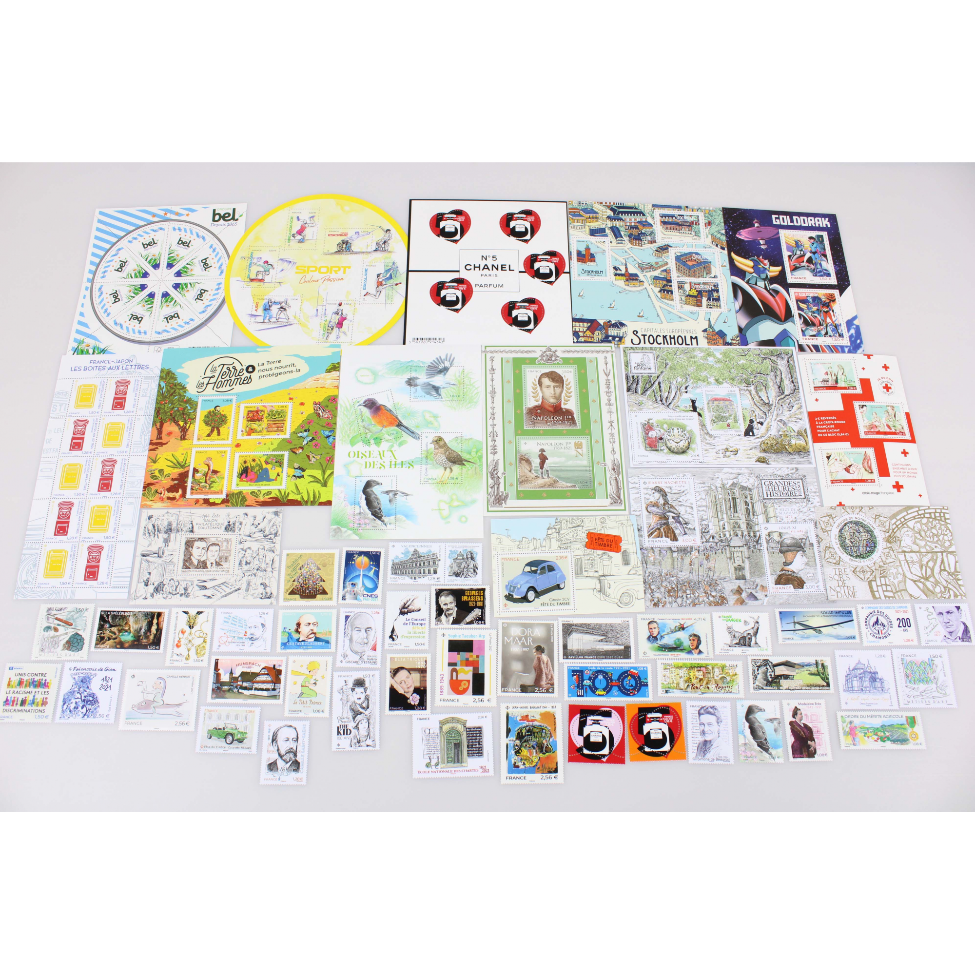 COLLECTION DE FRANCE ANNÉE 2021 TIMBRES NEUFS, TP ET BLOCS FACIALE 141 EUROS