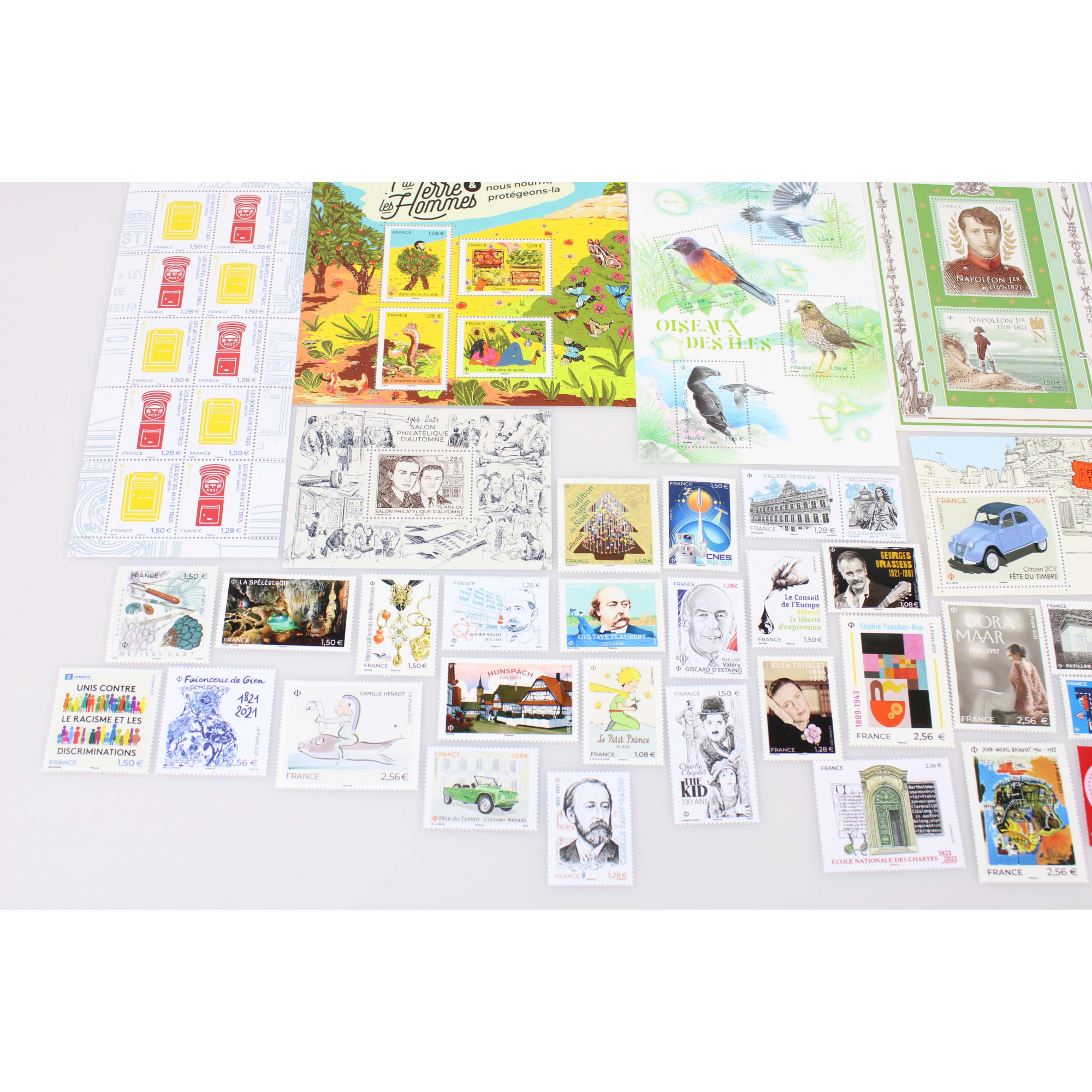 COLLECTION DE FRANCE ANNÉE 2021 TIMBRES NEUFS, TP ET BLOCS FACIALE 141 EUROS