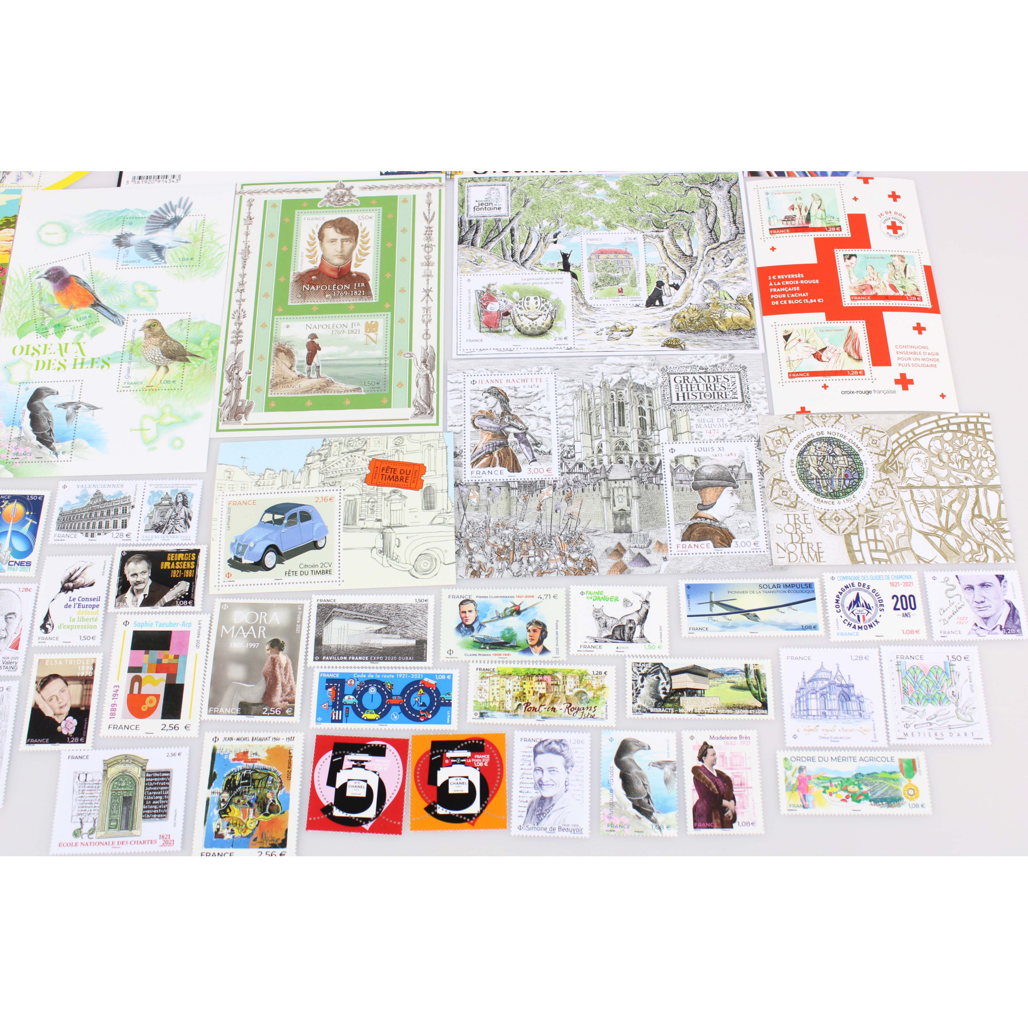 COLLECTION DE FRANCE ANNÉE 2021 TIMBRES NEUFS, TP ET BLOCS FACIALE 141 EUROS