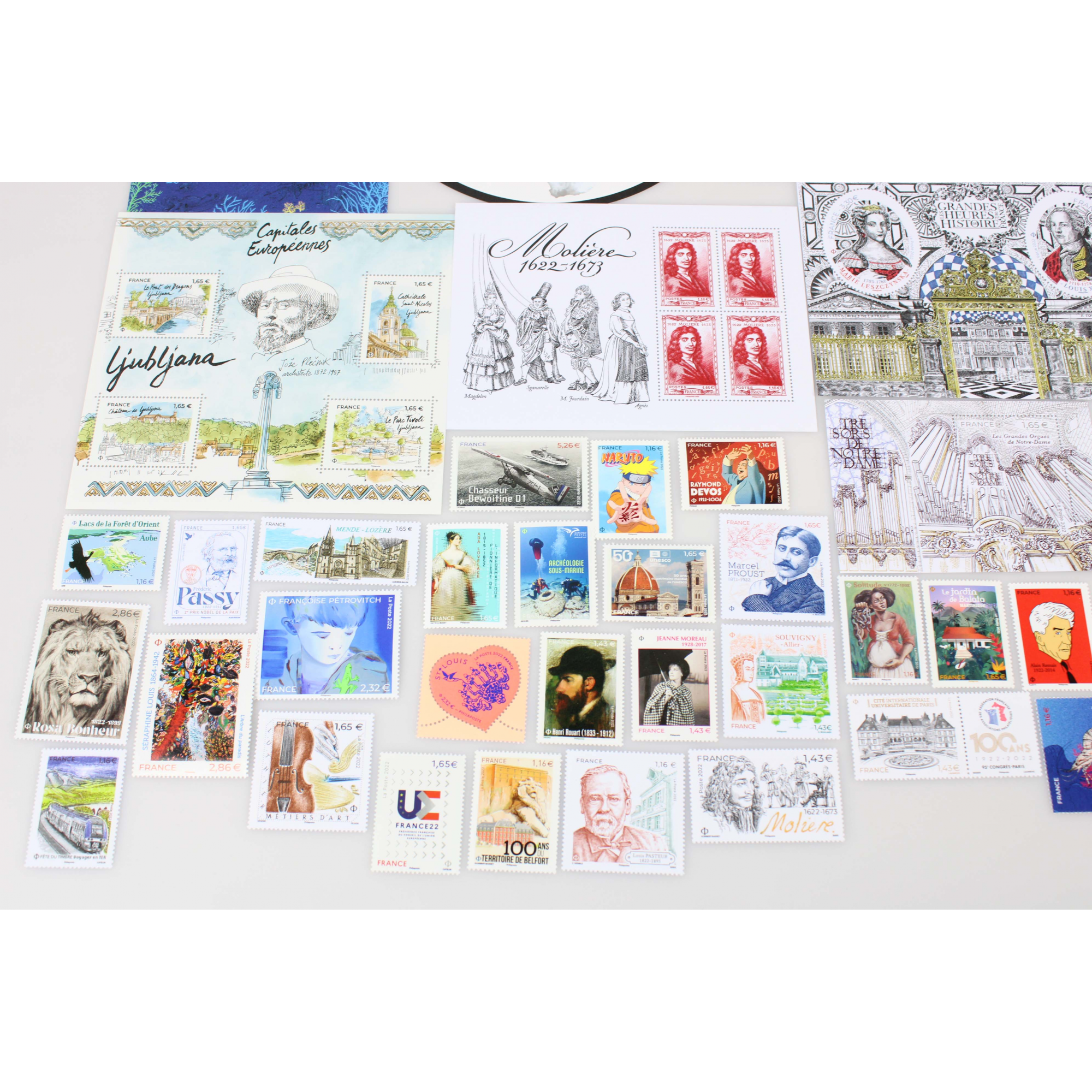 COLLECTION DE FRANCE ANNÉE 2022 TIMBRES NEUFS, TP ET BLOCS FACIALE 131 EUROS