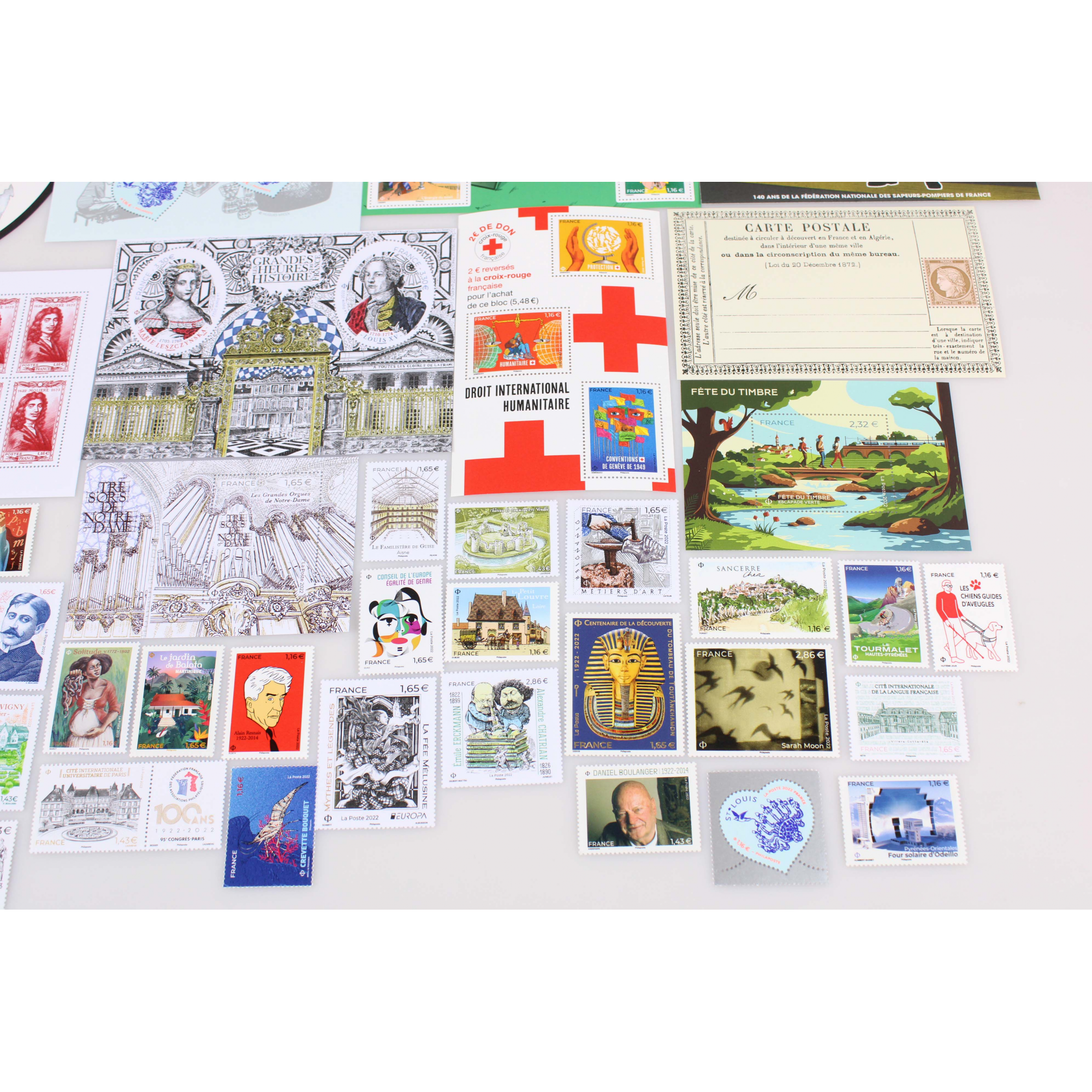 COLLECTION DE FRANCE ANNÉE 2022 TIMBRES NEUFS, TP ET BLOCS FACIALE 131 EUROS