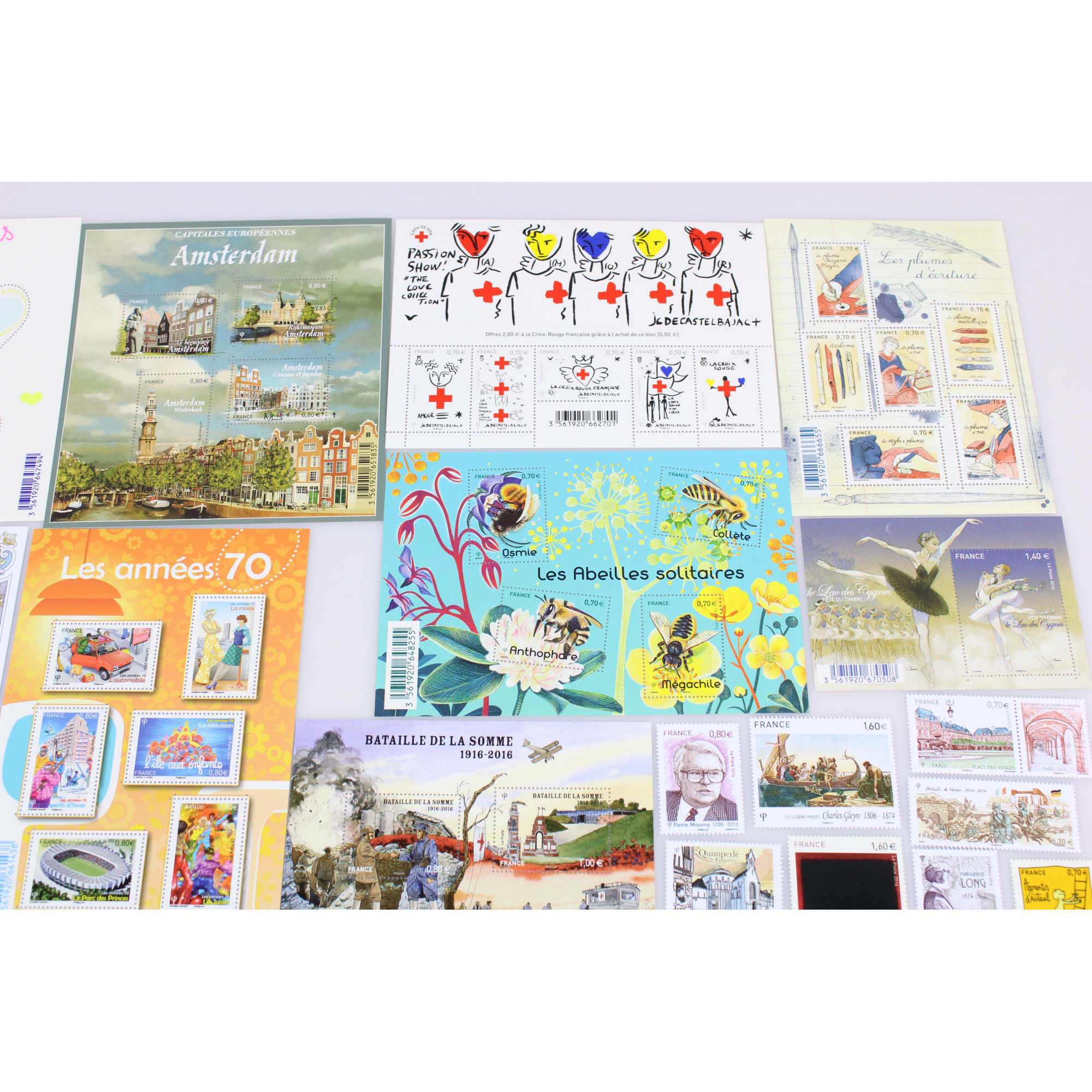 COLLECTION DE FRANCE ANNÉE 2016 TIMBRES NEUFS, TP ET BLOCS FACIALE 101 EUROS