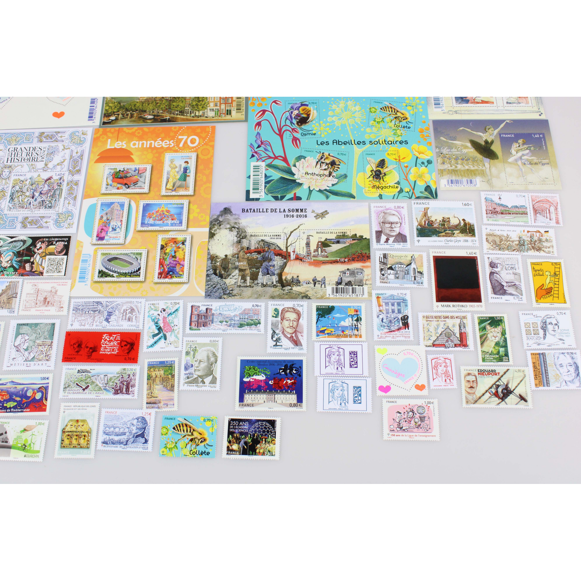 COLLECTION DE FRANCE ANNÉE 2016 TIMBRES NEUFS, TP ET BLOCS FACIALE 101 EUROS