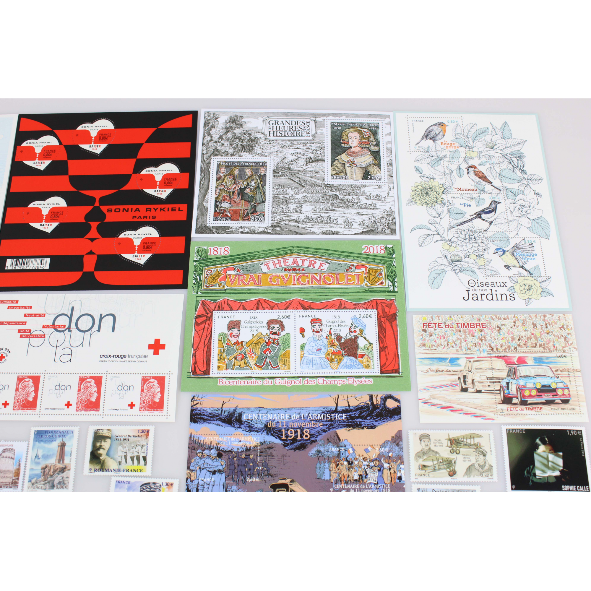 COLLECTION DE FRANCE ANNÉE 2018 TIMBRES NEUFS, TP ET BLOCS FACIALE 113 EUROS