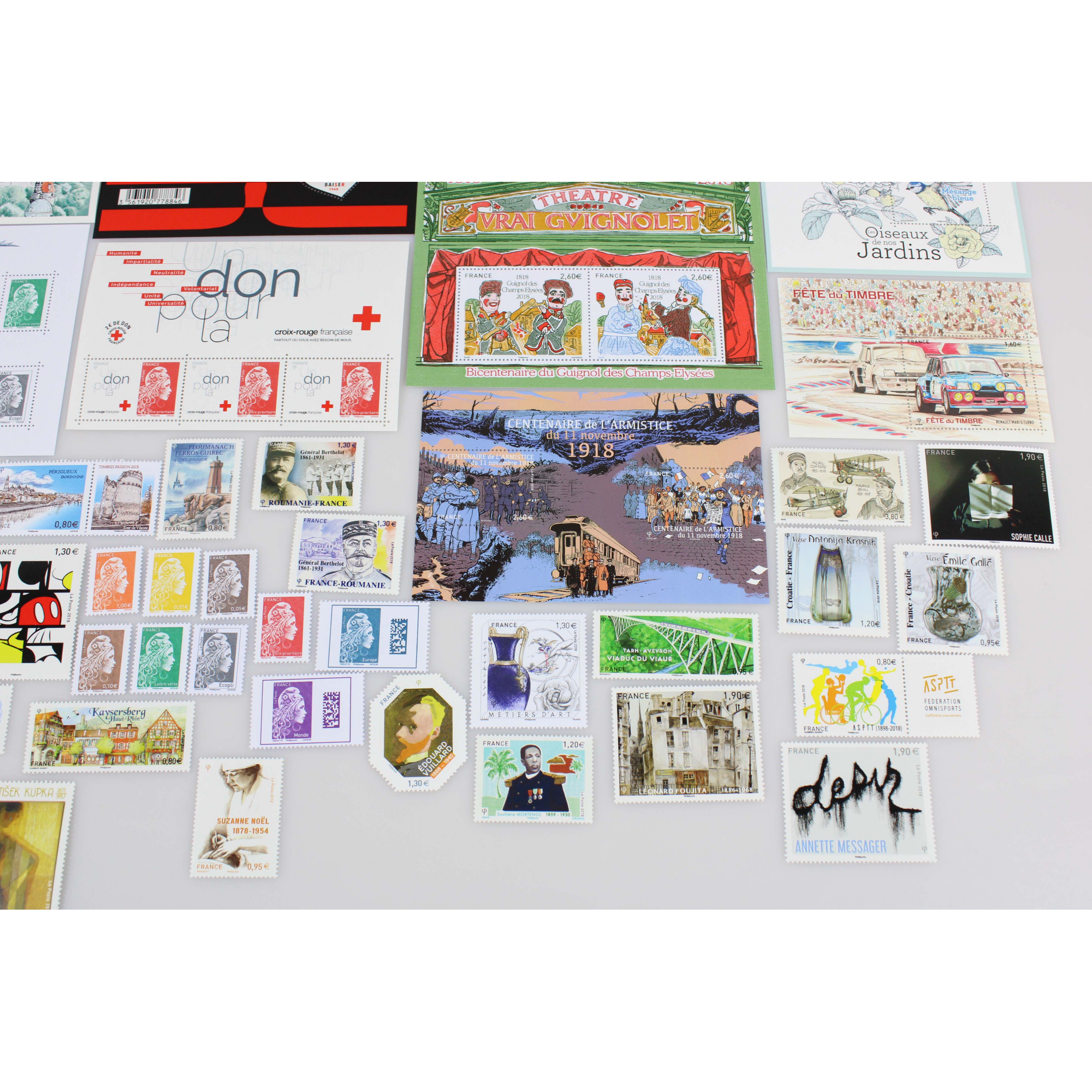 COLLECTION DE FRANCE ANNÉE 2018 TIMBRES NEUFS, TP ET BLOCS FACIALE 113 EUROS
