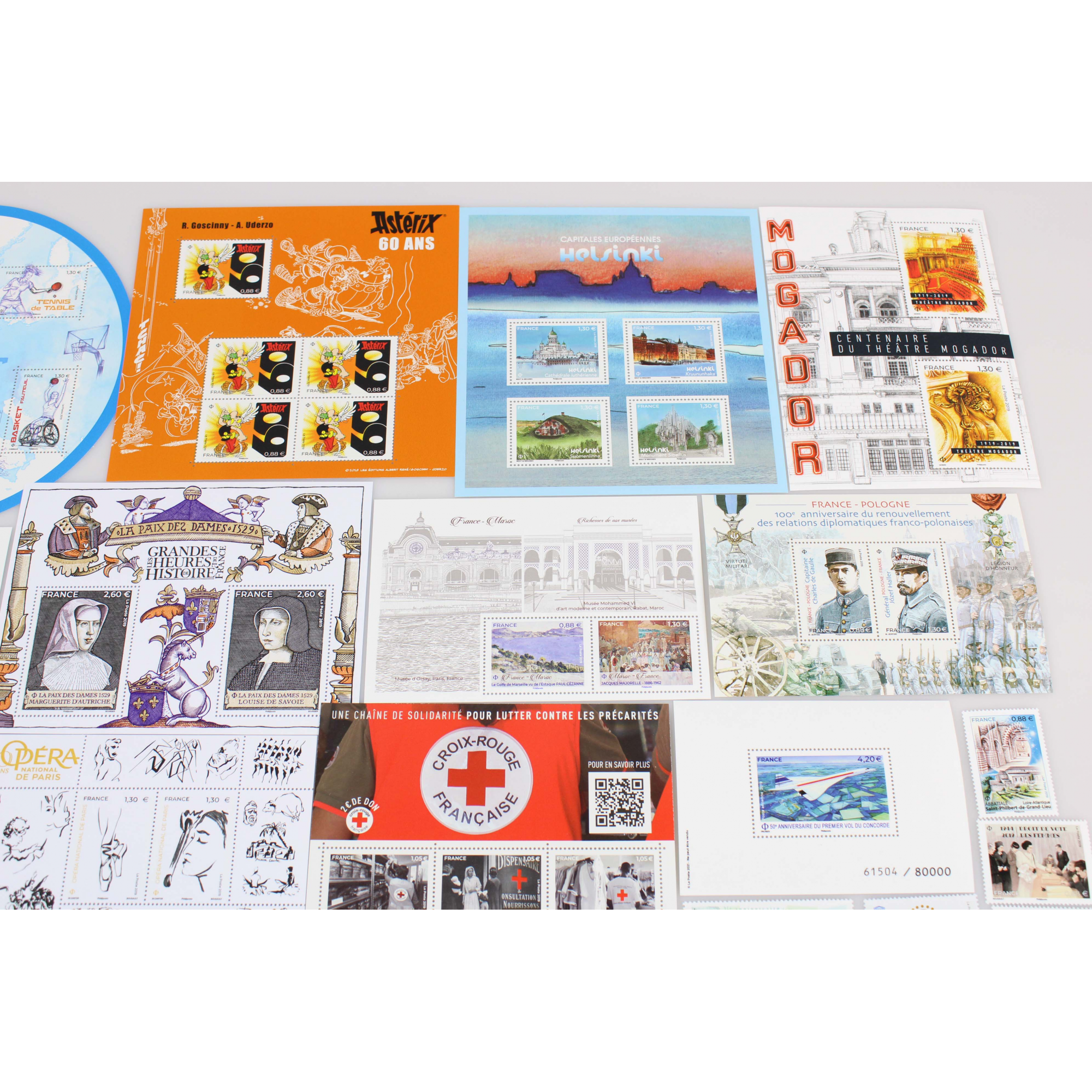 COLLECTION DE FRANCE ANNÉE 2019 TIMBRES NEUFS, TP ET BLOCS FACIALE 106 EUROS