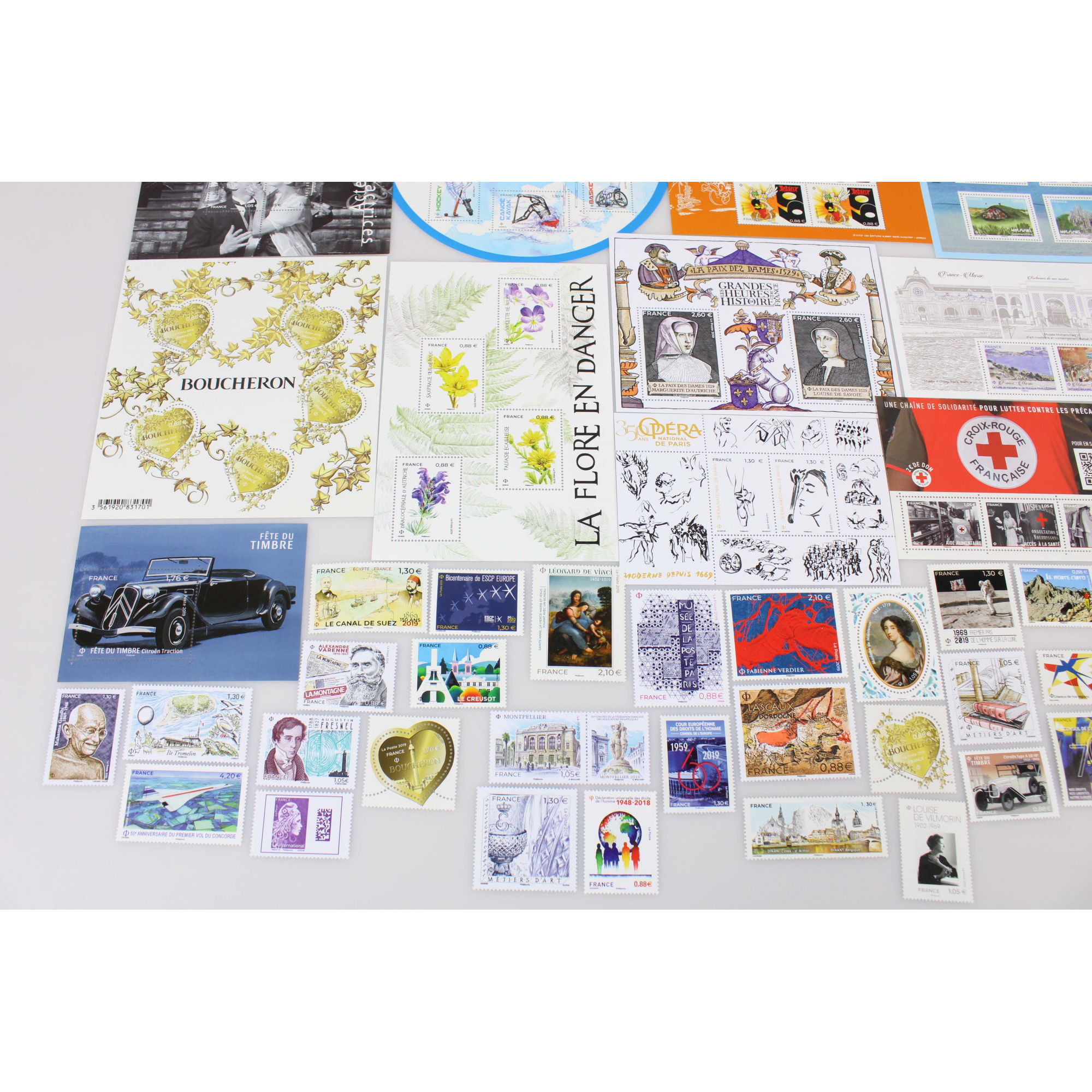 COLLECTION DE FRANCE ANNÉE 2019 TIMBRES NEUFS, TP ET BLOCS FACIALE 106 EUROS
