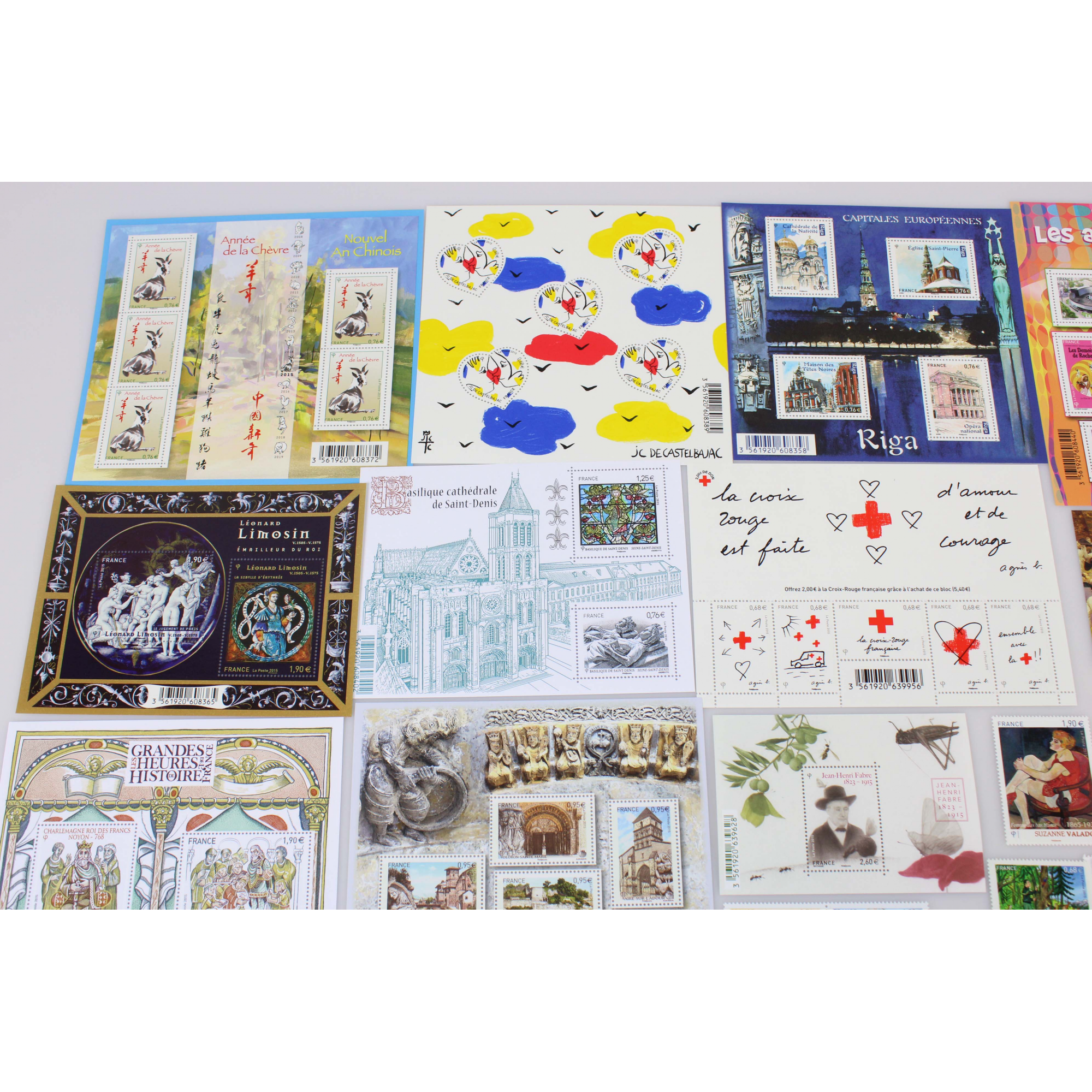 COLLECTION DE FRANCE ANNÉE 2015 TIMBRES NEUFS, TP ET BLOCS FACIALE 96 EUROS