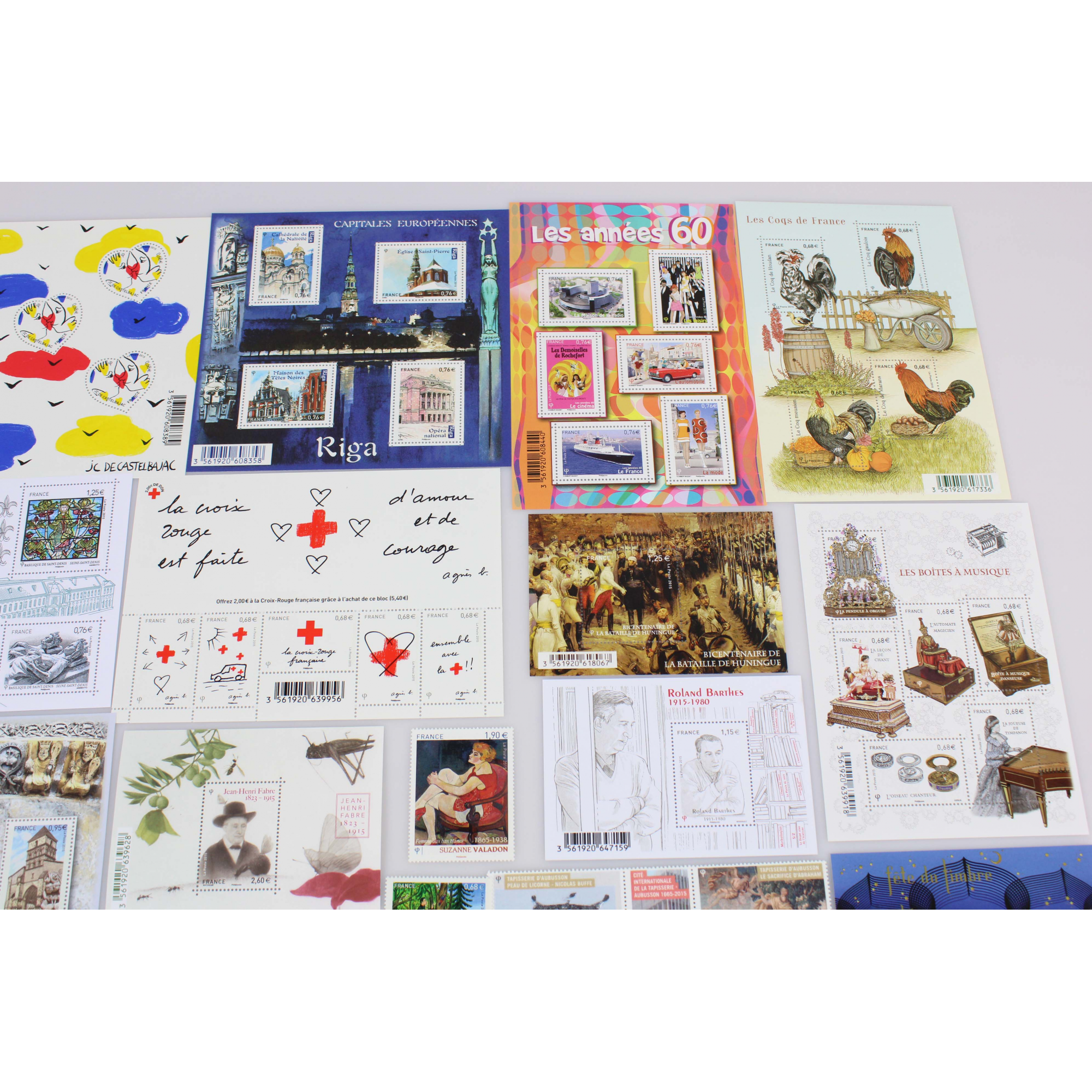COLLECTION DE FRANCE ANNÉE 2015 TIMBRES NEUFS, TP ET BLOCS FACIALE 96 EUROS