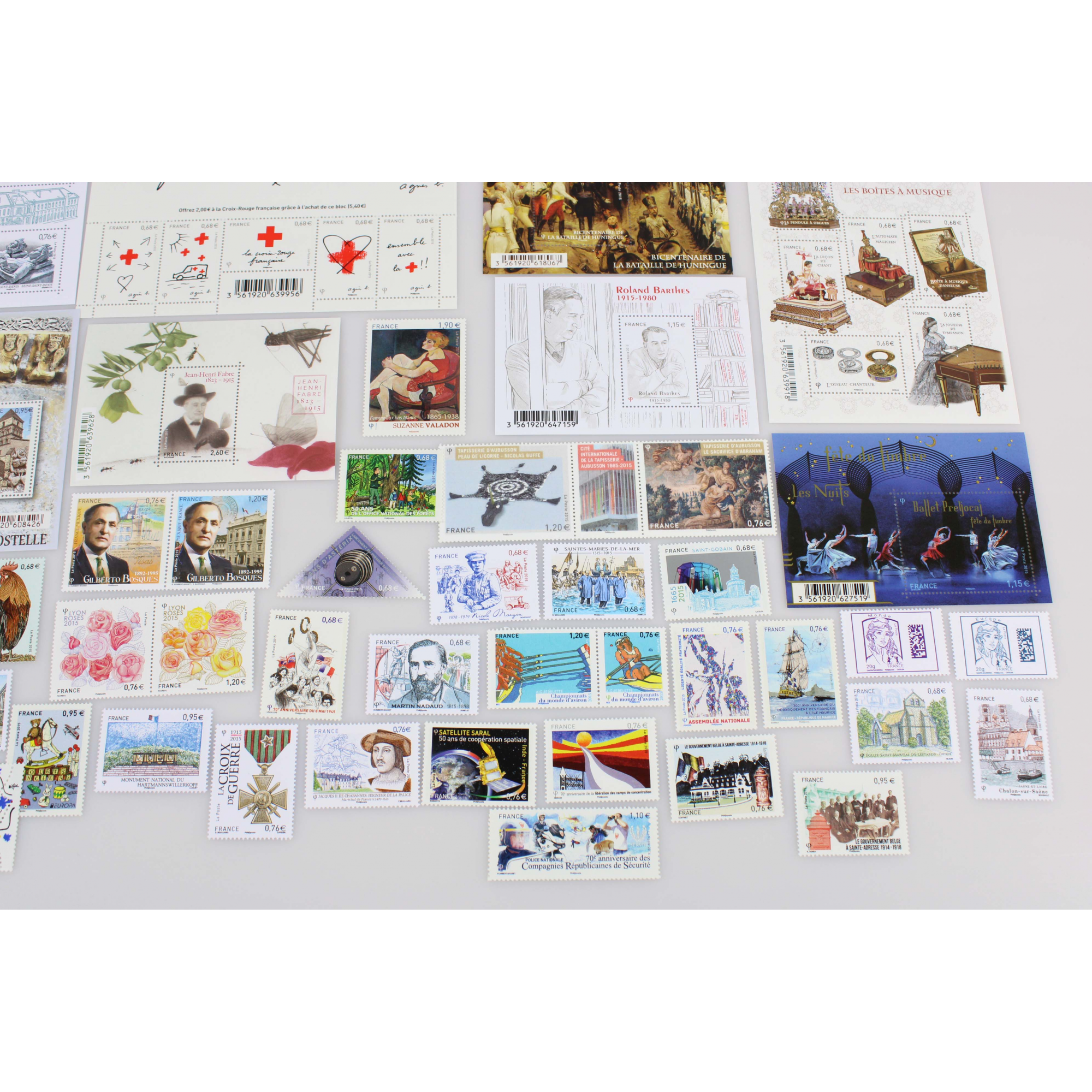 COLLECTION DE FRANCE ANNÉE 2015 TIMBRES NEUFS, TP ET BLOCS FACIALE 96 EUROS