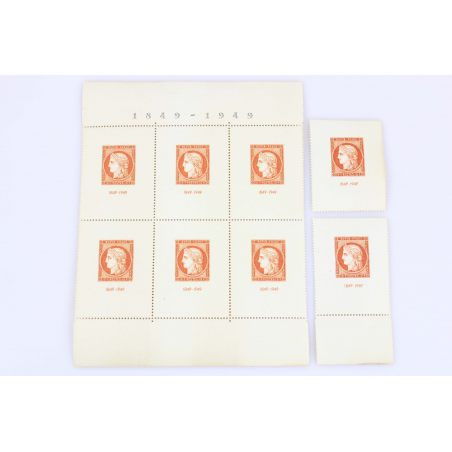 FRANCE N°841 CITEX CENTENAIRE DU TIMBRE, 8 TIMBRES NEUFS** COTE 560 EUROS - 1949