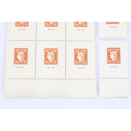 FRANCE N°841 CITEX CENTENAIRE DU TIMBRE, 8 TIMBRES NEUFS** COTE 560 EUROS - 1949