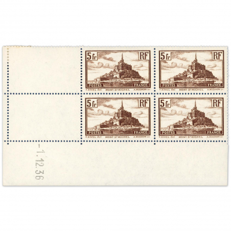 FRANCE COIN DATÉ N° 260 MONT SAINT-MICHEL, TIMBRES NEUFS** 1929 - 1931