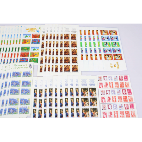 FRANCE LOT CARNETS DE TIMBRES EN EUROS NEUFS** VALEUR FACIALE 387 EUROS