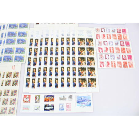 FRANCE LOT CARNETS DE TIMBRES EN EUROS NEUFS** VALEUR FACIALE 387 EUROS