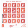 FEUILLET FRANCE N° F4871 SALON DU TIMBRE 2014, TIMBRES CÉRÈS 1849 NON DENTELÉS