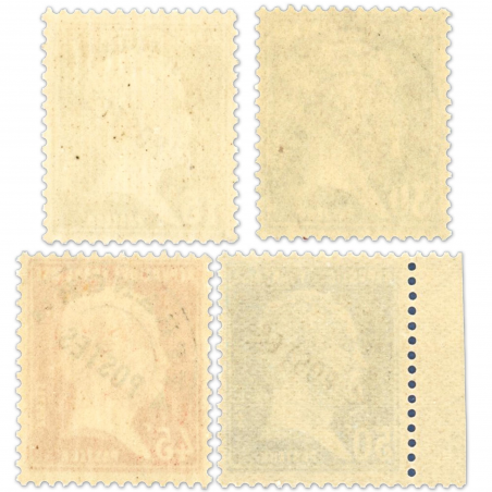 FRANCE, PRÉOBLITÉRÉS N° 65 A 68 TYPE PASTEUR, TIMBRES NEUFS** DE 1922 - 1932