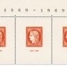 FRANCE N° 841 CITEX CENTENAIRE DU TIMBRE, BANDE DE 3 TIMBRES NEUFS** - 1949