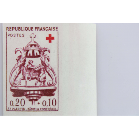 FRANCE NON DENTELÉS N° 1278-1279 AU PROFIT DE LA CROIX ROUGE, TIMBRES NEUFS**