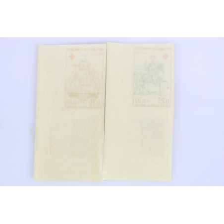 FRANCE NON DENTELÉS N° 1278-1279 AU PROFIT DE LA CROIX ROUGE, TIMBRES NEUFS**