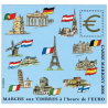 BLOCS SOUVENIRS CARRÉ DE MARIGNY N° 13 L'EURO PAR F. GUIOL, 2 BLOCS NEUFS** 2001