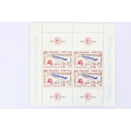 FRANCE N°1422 LOT DE 26 TIMBRES EXPOSITION PHILATEC 1964 AVEC VIGNETTES