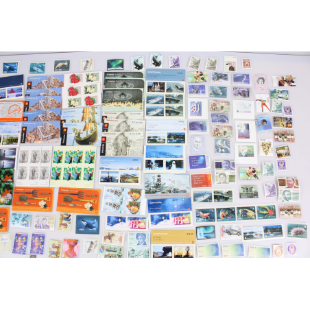 STOCK IMPORTANT DE NORVÈGE MODERNE TIMBRES ET CARNETS NEUFS**, FACIALE 7663 KR