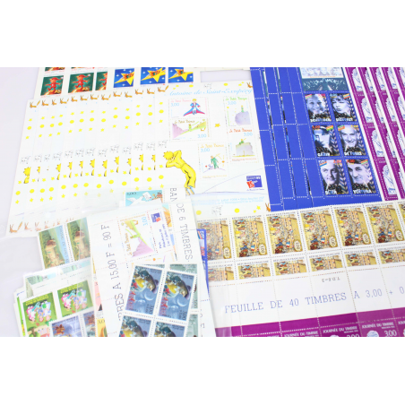 FRANCE LOT AFFRANCHISSEMENT TIMBRES/BLOCS/CARNETS 3 FRANCS, NEUFS FACIALE 469€