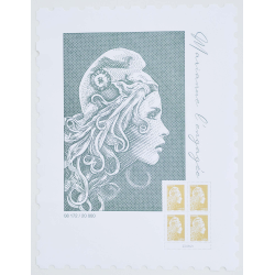 AFFICHE MARIANNE D'YZ N° AFF5534A TIMBRES NEUFS, ANNEE 2021 TYPE OR ENGAGEE