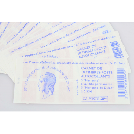 LOT DE 21 CARNETS A COMPO VARIABLE N° 1513 TIMBRES VALIDITE PERMANENTE ET 0.53E