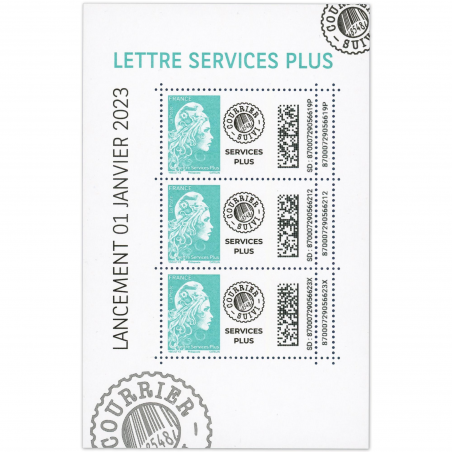 BLOC FEUILLET FRANCE N° 155 LETTRES SERVICES PLUS MARIANNE D'YSEULT NEUF** 2023