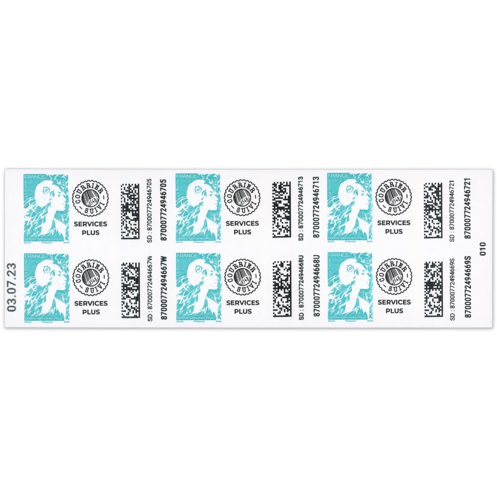 CARNET FRANCE 2359-C1 SERVICE PLUS 6 TIMBRES POUR AFFRANCHIR MARIANNE DE BALEZ
