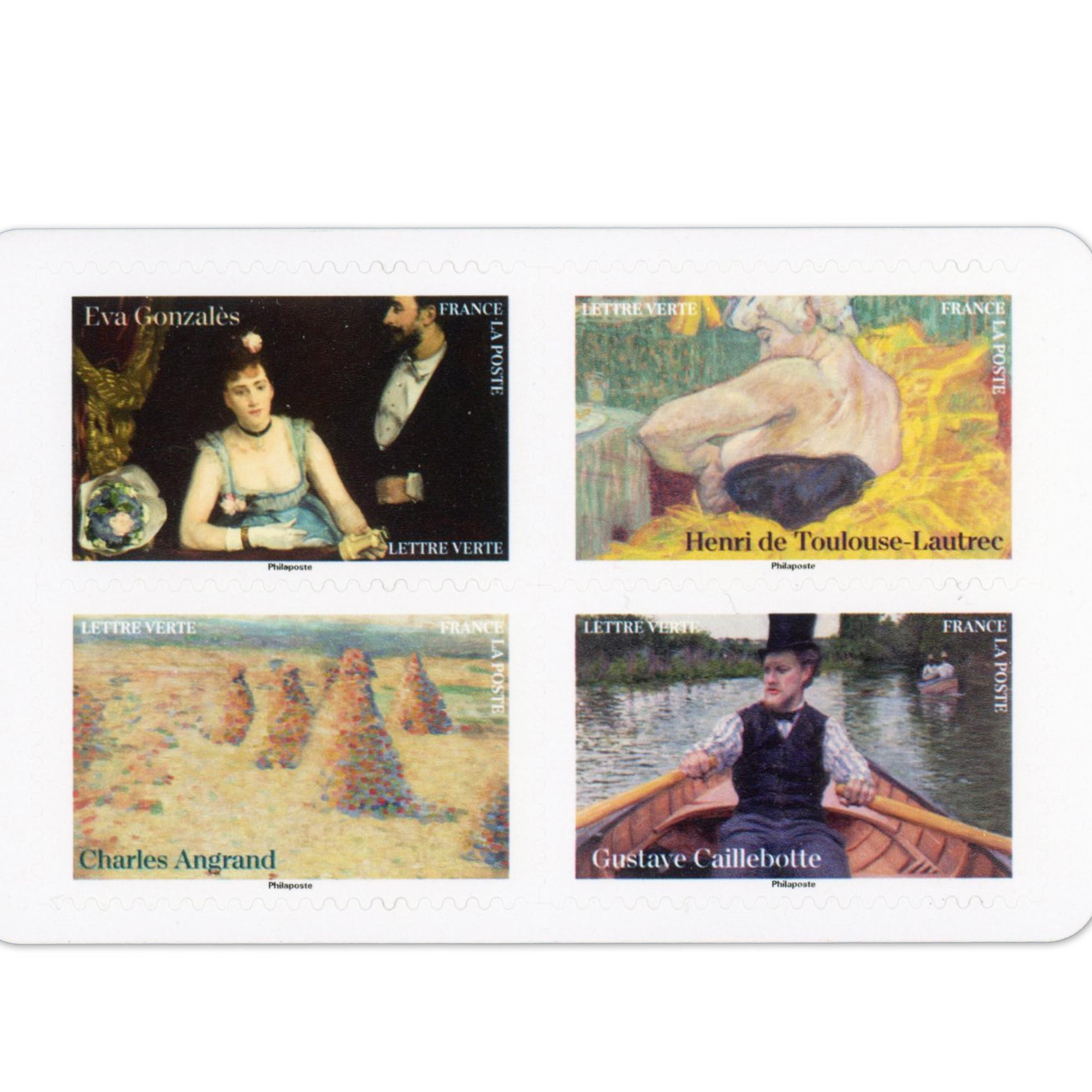 FRANCE CARNET DE TIMBRES N°BC2401 IMPRESSIONNISME 12 LETTRES 20g POUR AFFRANCHIR