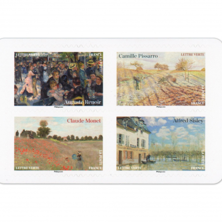 CARNET FRANCE "150 ANS DE L'IMPRESSIONNISME MUSÉE D'ORSAY" POUR 12 LETTRES 20G